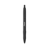 Sharpie® S-Gel™ S-Gel Premium Metal Barrel Gel Pen, Retractable, Medium 0.7 mm, Black Ink, Black Barrel, 4/Pack (SAN2153578) Pack of 4