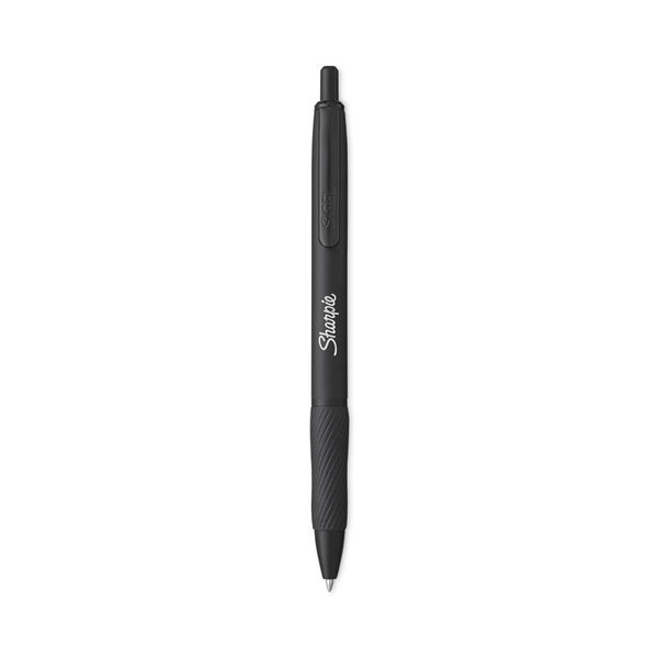Sharpie® S-Gel™ S-Gel Premium Metal Barrel Gel Pen, Retractable, Medium 0.7 mm, Black Ink, Black Barrel, Dozen (SAN2153580) 1 Dozen