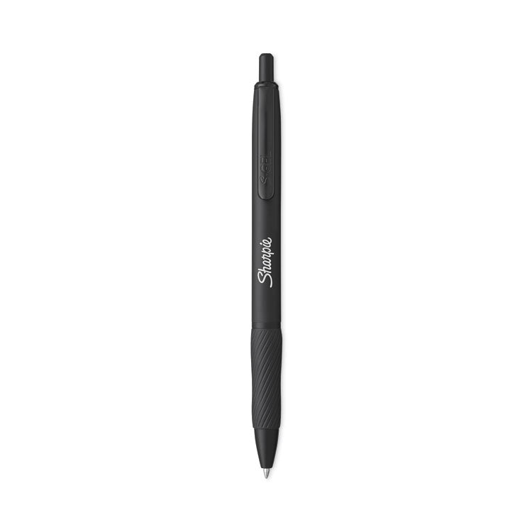 Sharpie® S-Gel™ S-Gel Premium Metal Barrel Gel Pen, Retractable, Medium 0.7 mm, Black Ink, Black Barrel, Dozen (SAN2153580) 1 Dozen