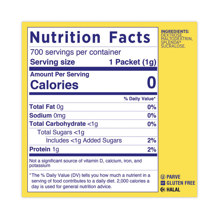 Splenda® No Calorie Sweetener Packets, 700/Box (JOJ200094) Box of 700