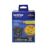 Brother LC652PKS Innobella High-Yield Ink, 900 Page-Yield, Black, 2/Pack (BRTLC652PKS)