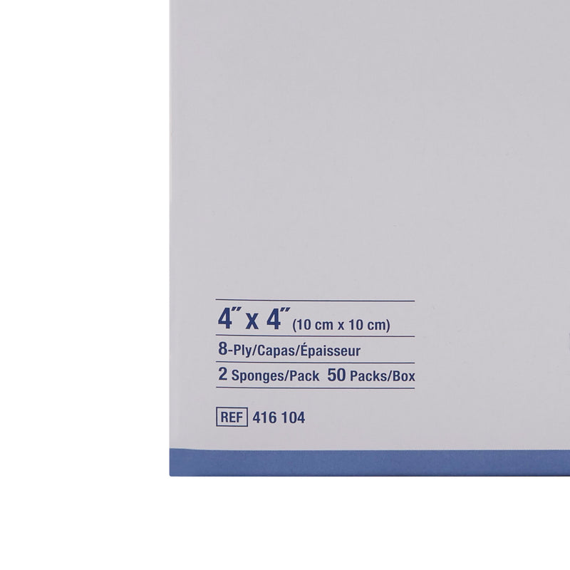 Econolux® Gauze Sponge 4 X 4 Inch 8-Ply Sterile 2 per Pack (575850_BX) 100/BX