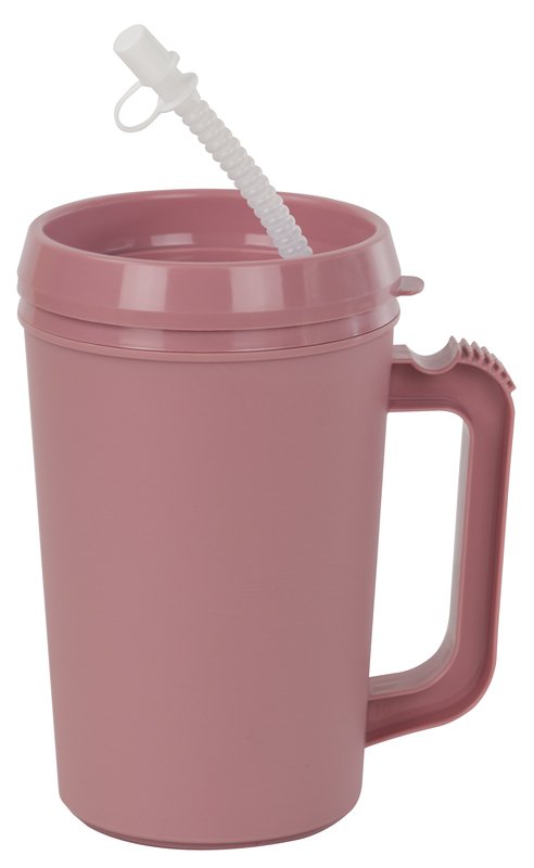 GMAX Industries Insulated Drinking Mug 22 oz. Mauve Plastic Reusable (1123221_CS) 48/CS
