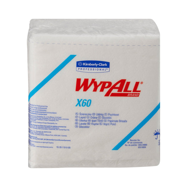 WypAll® X60 Task Wipe Light Duty 76 Count Poly Pack 12 X 12-1/2 Inch NonSterile Reusable (449763_CS) 1/CS