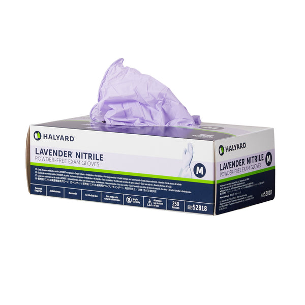 Halyard™ Lavender™ Exam Glove Medium NonSterile Nitrile Standard Cuff Length Textured Fingertips Lavender Not Rated (678086_CS) 2500/CS
