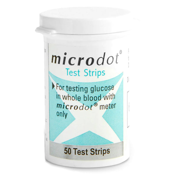 Microdot® Blood Glucose Test Strips 50 Strips per Pack (843655_BX) 50/BX