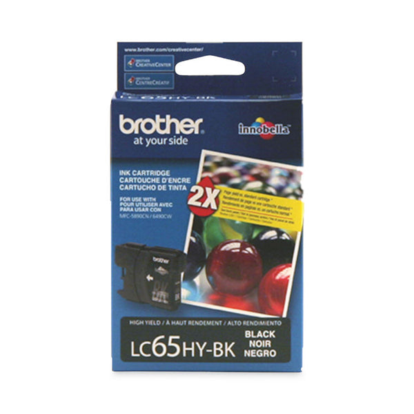 Brother LC65HYBK Innobella High-Yield Ink, 900 Page-Yield, Black (BRTLC65HYBK)