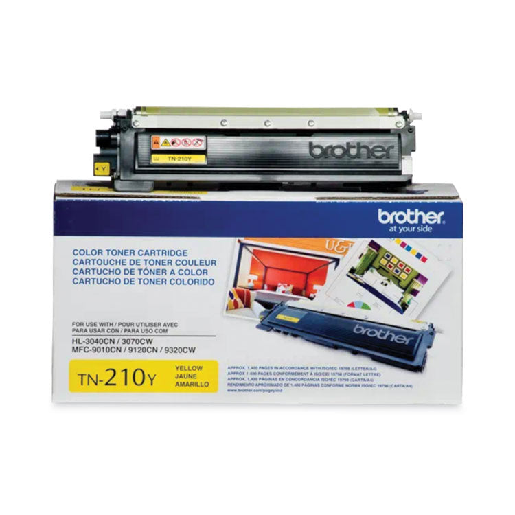 Brother TN210Y Toner, 1,400 Page-Yield, Yellow (BRTTN210Y)