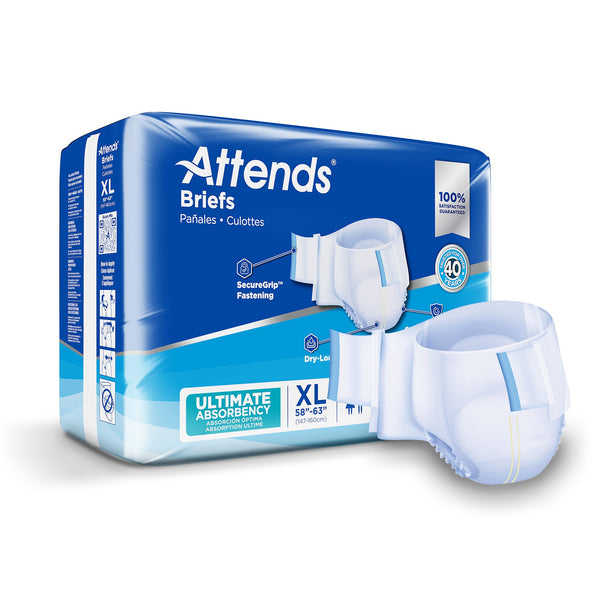 Attends® Advanced Unisex Adult Incontinence Brief X-Large Disposable Heavy Absorbency (950226_CS) 60/CS