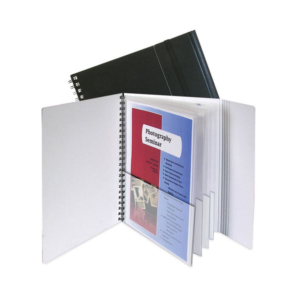 C-Line® Eight-Pocket Portfolio with Security Flap, Polypropylene, 8.5 x 11, Black/White (CLI32881)