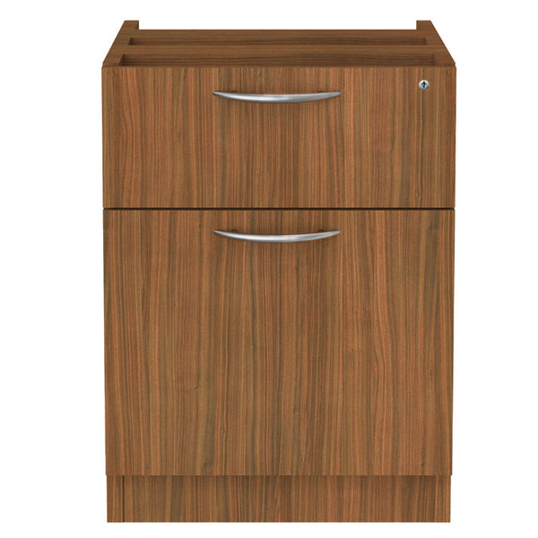 Alera® Alera Valencia Series Hanging Pedestal File, Left/Right, 2-Drawer: Box/File, Legal/Letter, Modern Walnut,15.63 x 20.5 x 19.25 (ALEVA552222WA)