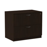 Alera® Alera Valencia Series Lateral File, 2 Legal/Letter-Size File Drawers, Espresso, 34" x 22.75" x 29.5" (ALEVA513622ES)