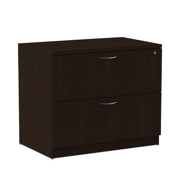 Alera® Alera Valencia Series Lateral File, 2 Legal/Letter-Size File Drawers, Espresso, 34" x 22.75" x 29.5" (ALEVA513622ES)