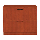 Alera® Alera Valencia Series Lateral File, 2 Legal/Letter-Size File Drawers, Medium Cherry, 34" x 22.75" x 29.5" (ALEVA513622MC)