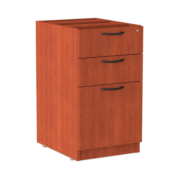 Alera® Alera Valencia Series Full Pedestal File, Left/Right, 3-Drawers: Box/Box/File, Legal/Letter, Cherry, 15.63" x 20.5" x 28.5" (ALEVA532822MC)