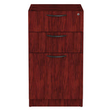 Alera® Alera Valencia Series Full Pedestal File, Left/Right, 3-Drawers: Box/Box/File, Legal/Letter, Mahogany, 15.63" x 20.5" x 28.5" (ALEVA532822MY)