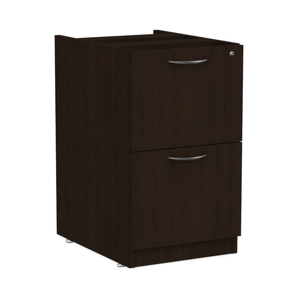 Alera® Alera Valencia Series Full Pedestal File, Left or Right, 2 Legal/Letter-Size File Drawers, Espresso, 15.63" x 20.5" x 28.5" (ALEVA542822ES)