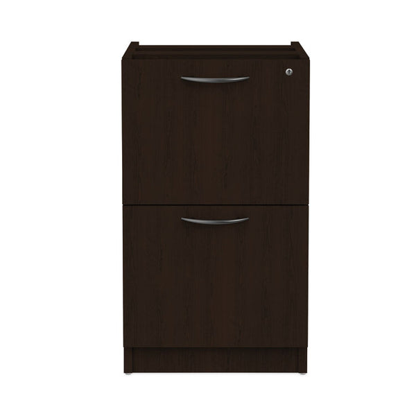 Alera® Alera Valencia Series Full Pedestal File, Left or Right, 2 Legal/Letter-Size File Drawers, Espresso, 15.63" x 20.5" x 28.5" (ALEVA542822ES)