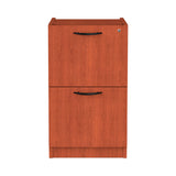 Alera® Alera Valencia Series Full Pedestal File, Left/Right, 2 Legal/Letter-Size File Drawers, Medium Cherry, 15.63" x 20.5" x 28.5" (ALEVA542822MC)