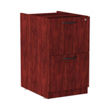 Alera® Alera Valencia Series Full Pedestal File, Left or Right, 2 Legal/Letter-Size File Drawers, Mahogany, 15.63" x 20.5" x 28.5" (ALEVA542822MY)