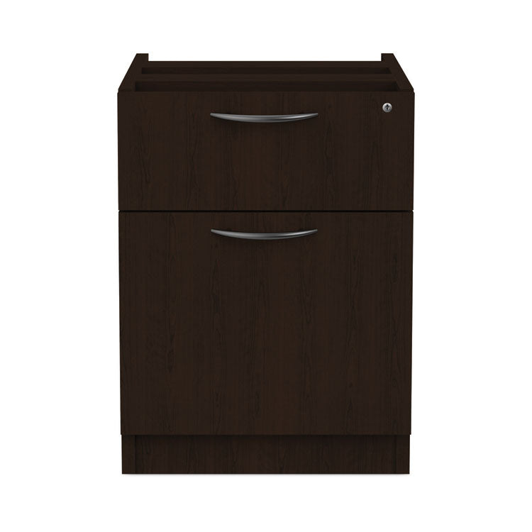 Alera® Alera Valencia Series Hanging Pedestal File, Left/Right, 2-Drawers: Box/File, Legal/Letter, Espresso, 15.63" x 20.5" x 19.25" (ALEVA552222ES)