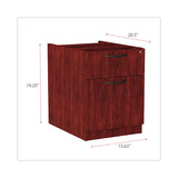 Alera® Alera Valencia Series Hanging Pedestal File, Left/Right, 2-Drawers: Box/File, Legal/Letter, Mahogany, 15.63" x 20.5" x 19.25" (ALEVA552222MY)