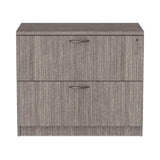 Alera® Alera Valencia Series Lateral File, 2 Legal/Letter-Size File Drawers, Gray, 34" x 22.75" x 29.5" (ALEVA513622GY)