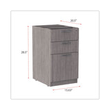 Alera® Alera Valencia Series Full Pedestal File, Left/Right, 3-Drawers: Box/Box/File, Legal/Letter, Gray, 15.63" x 20.5" x 28.5" (ALEVA532822GY)