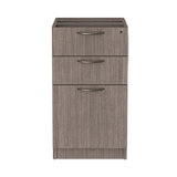 Alera® Alera Valencia Series Full Pedestal File, Left/Right, 3-Drawers: Box/Box/File, Legal/Letter, Gray, 15.63" x 20.5" x 28.5" (ALEVA532822GY)