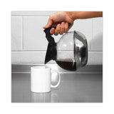 Coffee Pro Unbreakable Regular Coffee Decanter, 12-Cup, Stainless Steel/Polycarbonate, Black Handle (OGFCPU12) Each