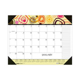 House of Doolittle™ Recycled Desk Pad Calendar, Geometric Artwork, 22 x 17, White Sheets, Black Binding/Corners,12-Month (Jan to Dec): 2026 (HOD149)