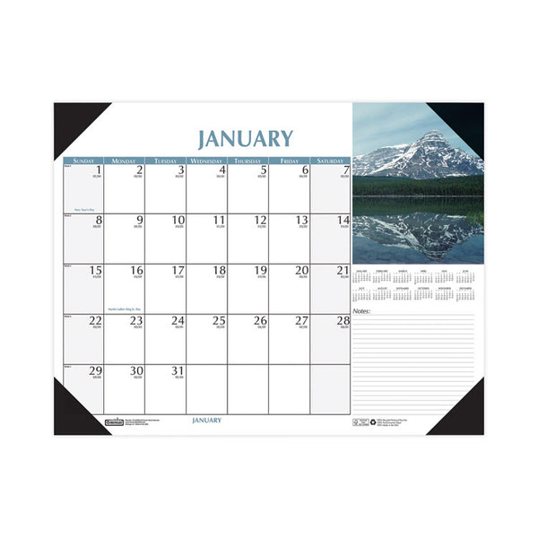 House of Doolittle™ Earthscapes Scenic Desk Pad Calendar, Scenic Photos, 18.5 x 13, White Sheets, Black Binding/Corners,12-Month (Jan-Dec): 2026 (HOD1476) Each