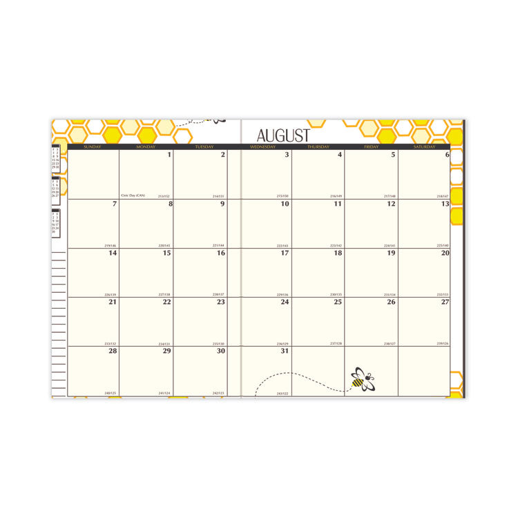 Recycled Academic Honeycomb Planner, Honeycomb Artwork, 10 x 7, Multicolor Cover, 12-Month (Aug to July): 2024 to 2025 (HOD266502) Each