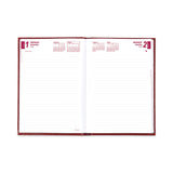 Brownline® Daily/Monthly Planner, 8.25 x 5.75, Red Cover, 12-Month (Jan to Dec): 2024 (REDCB389RED)