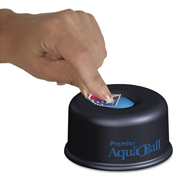 Premier® AquaBall Floating Ball Envelope Moistener, 1.25" x 1.25" x 5.38", Black/Blue (PREAQ701G) Each