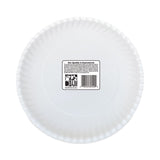 AJM Packaging Corporation Gold Label Coated Paper Plates, 9" dia, White, 120/Pack, 8 Packs/Carton (AJMOH9AJBXWH)