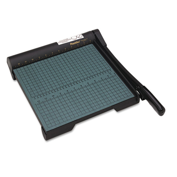 Premier® The Original Green Paper Trimmer, 20 Sheets, 12" Cut Length, Wood Base, 12.5 x 12 (PREW12) Each