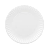 AJM Packaging Corporation Coated Paper Plates, 6" dia, White, 100/Pack, 12 Packs/Carton (AJMCP6GOAWH)