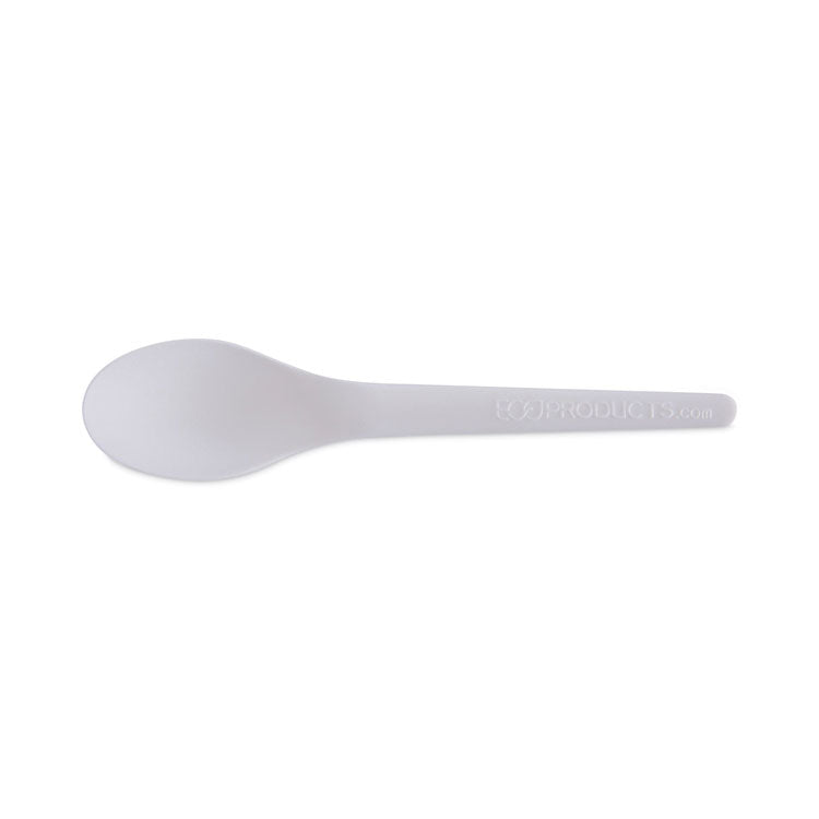 Eco-Products® Plantware Compostable Cutlery, Spoon, 6", Pearl White, 50/Pack, 20 Pack/Carton (ECOEPS013)