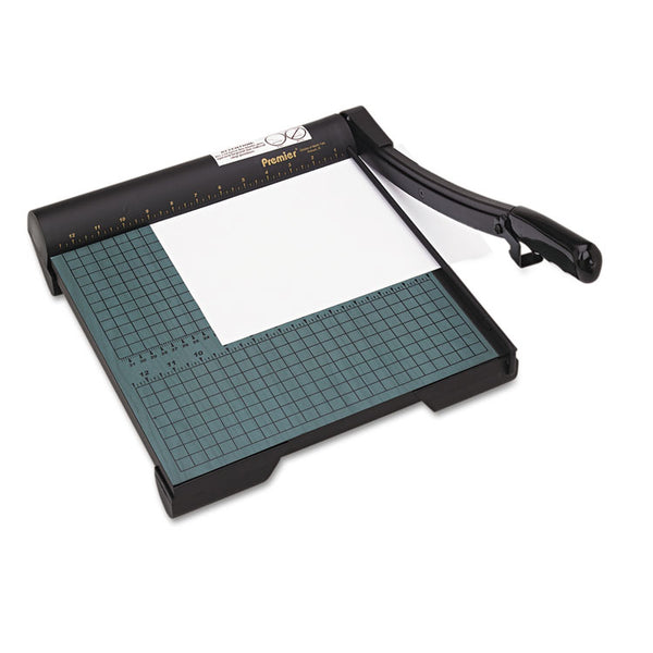 Premier® The Original Green Paper Trimmer, 20 Sheets, 12" Cut Length, Wood Base, 12.5 x 12 (PREW12) Each