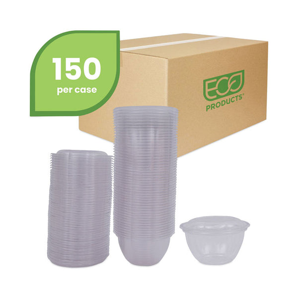Eco-Products® Renewable and Compostable Containers, 18 oz, 5.5" Diameter x 2.3"h, Clear, Plastic, 150/Carton (ECOEPSB18)