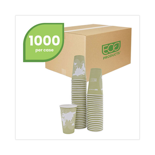 Eco-Products® World Art Renewable and Compostable Hot Cups, 16 oz, 50/Pack, 20 Packs/Carton (ECOEPBHC16WA)