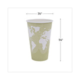 Eco-Products® World Art Renewable and Compostable Hot Cups, 16 oz, Moss, 50/Pack (ECOEPBHC16WAPK)