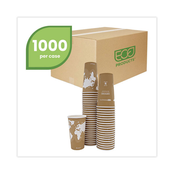 Eco-Products® World Art Renewable and Compostable Hot Cups, 20 oz, 50/Pack, 20 Packs/Carton (ECOEPBHC20WA)