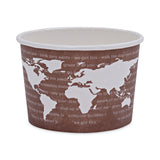 Eco-Products® World Art Renewable and Compostable Food Container, 8 oz, 3.04 Diameter x 2.3 h, Brown, Paper, 50/Pack, 20 Packs/Carton (ECOEPBSC8WA) Case of 1000