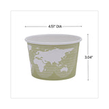 Eco-Products® World Art Renewable and Compostable Food Container, 16 oz, 4.05 Diameter x 3 h, Seafoam, Paper, 25/Pack, 20 Packs/Carton (ECOEPBSC16WA)