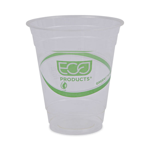 Eco-Products® GreenStripe Renewable and Compostable Cold Cups, 12 oz, Clear, 50/Pack, 20 Packs/Carton (ECOEPCC12GS)