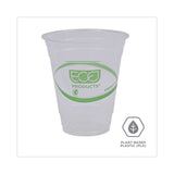 Eco-Products® GreenStripe Renewable and Compostable Cold Cups, 12 oz, Clear, 50/Pack, 20 Packs/Carton (ECOEPCC12GS)