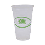 Eco-Products® GreenStripe Renewable and Compostable Cold Cups, 20 oz, Clear, 50/Pack, 20 Packs/Carton (ECOEPCC20GS)