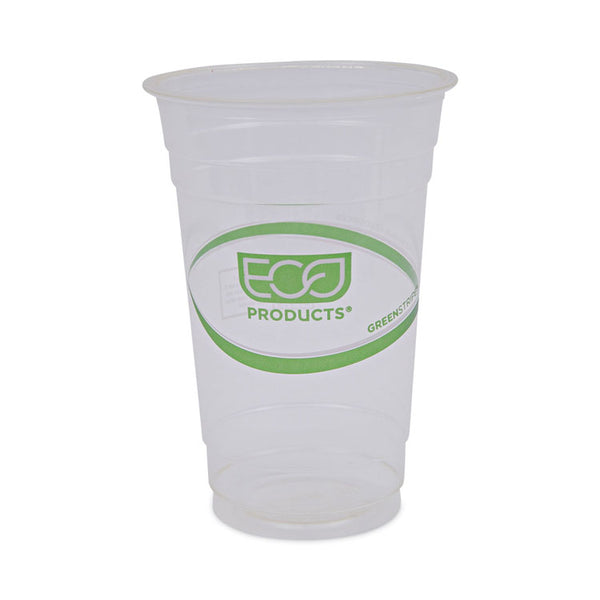 Eco-Products® GreenStripe Renewable and Compostable Cold Cups, 20 oz, Clear, 50/Pack, 20 Packs/Carton (ECOEPCC20GS)
